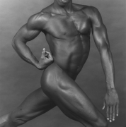 Black Male nude posed.