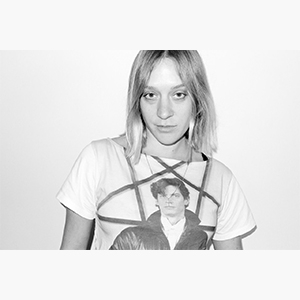 Chloë Sevigny wearing Opening Ceremony x Mapplethorpe t-shirt with portrait of the artist.