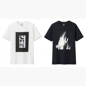 Two versions of Uniqlo x MoMA x Mapplethorpe shirts.