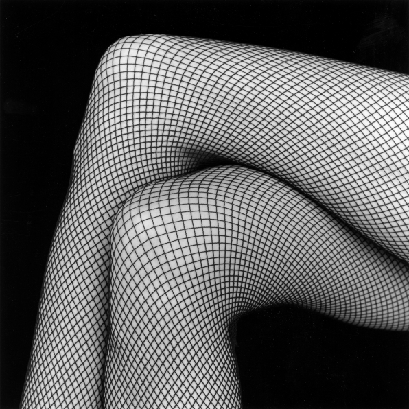 Portrait of legs in fishnets.